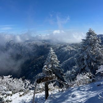 土小屋ルートにもトレースがありますね。