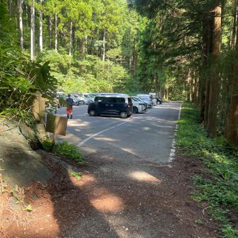 駐車場着。
いい汗かけました。