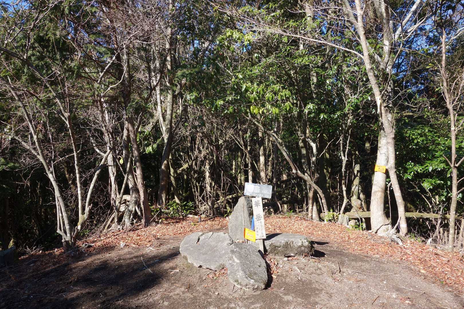 華岳の山頂に到着　展望は無い