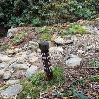 湯道分岐の看板
方角がめちゃくちゃなので注意