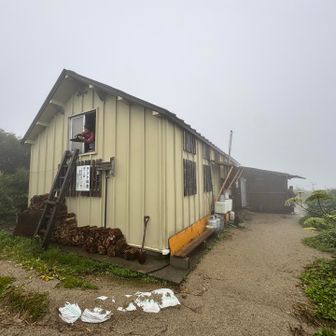 やっと切合小屋に到着！