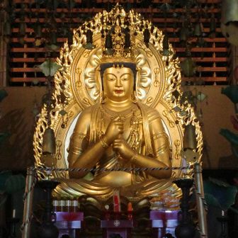 近代的な建物内に本堂と大師堂が並べてあり、ご本尊も間近で拝めることができる。
