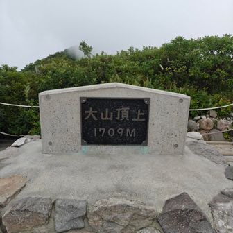 大山頂上モニュメント