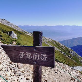 伊那前岳の
ピークハントに
向かいます💨
