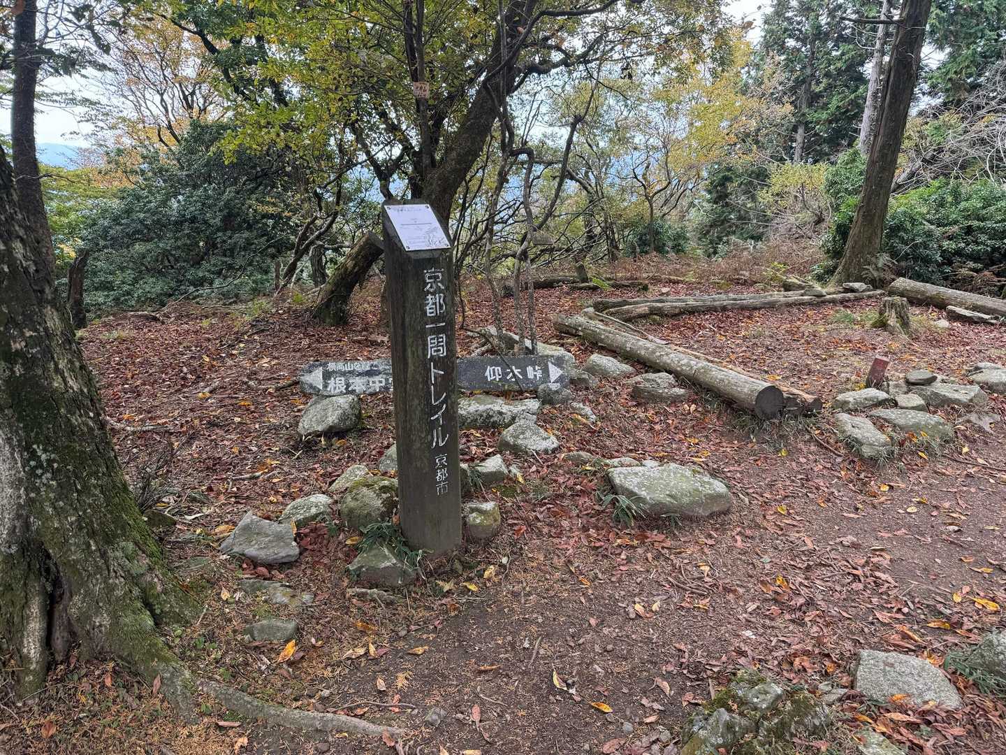 ロープウェイ比叡駅-横高山-水井山-仰木峠-戸寺バス停 縦走コースの写真