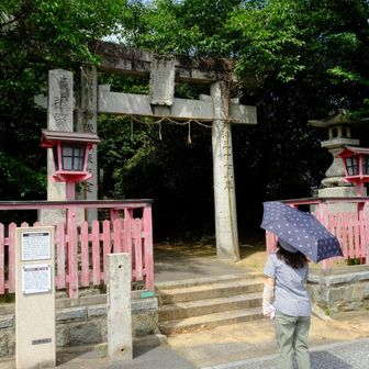 須賀神社に貴船山