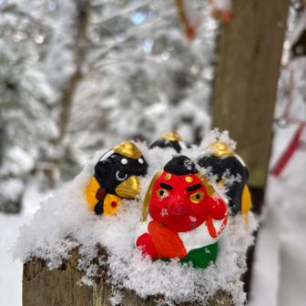 無事に高佳神社に降りて来ました。
コチラの天狗おみくじ👺して、
吉がでました✨