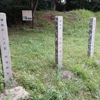 神揃山　いろんな神社の神体石が並ぶ