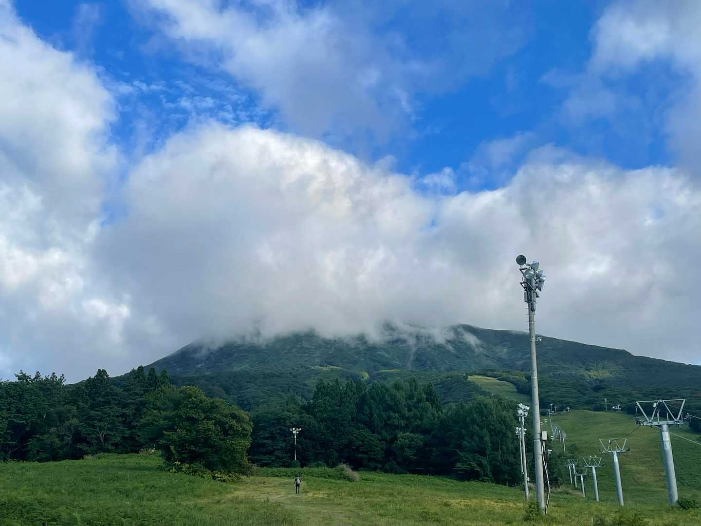 雲が動く気配がないね