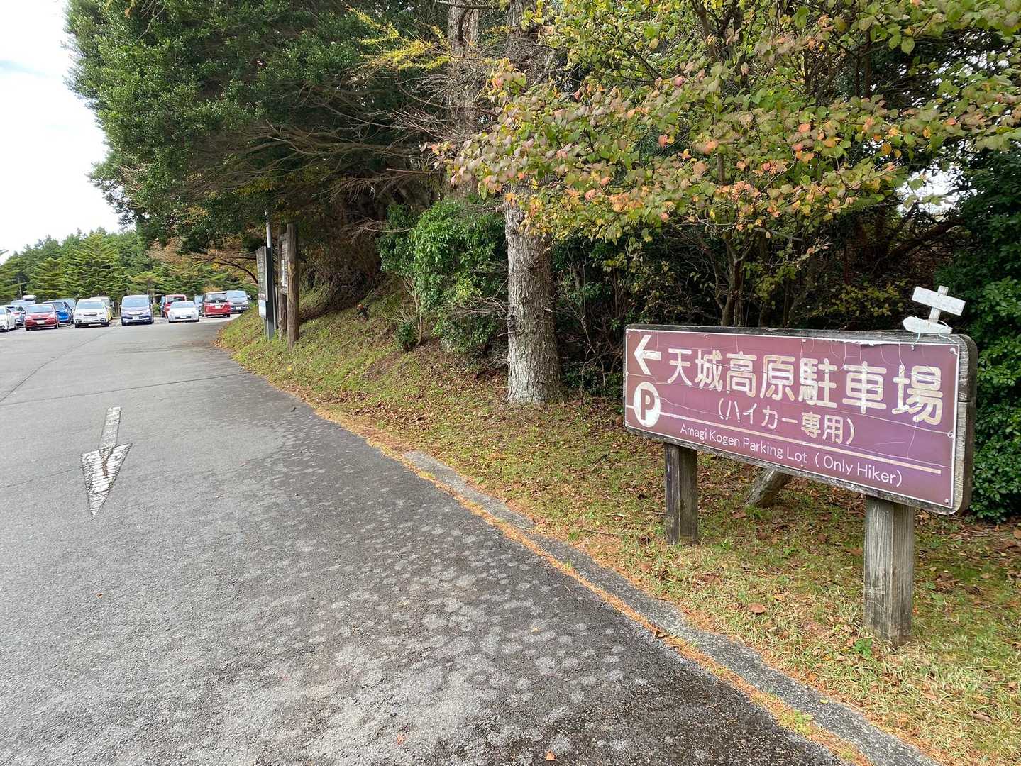 天城高原🅿️(ハイカー専用)を、利用🚙