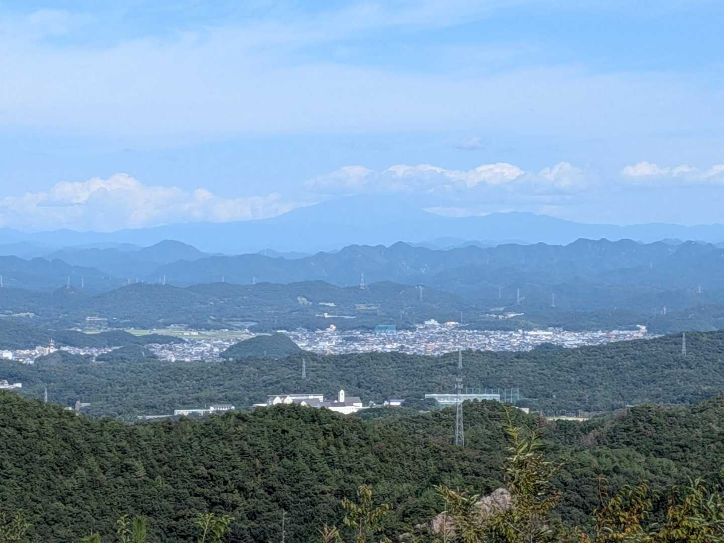 各務原権現山を往復｜お手軽低山でも名古屋市街や伊勢湾までの大展望の写真