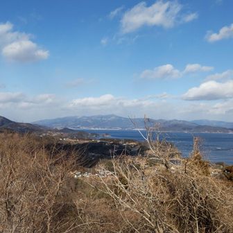 北方向、霧立山、広田湾、氷上山、五葉山は見えません