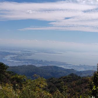 万博の跡地まで見えました。