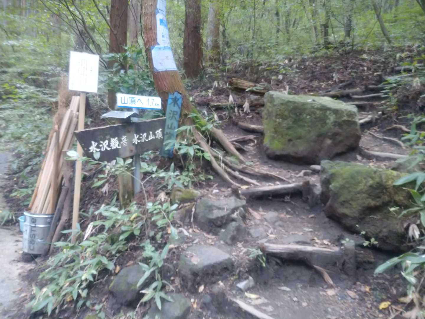 登山開始時の写真がないので下山時。
