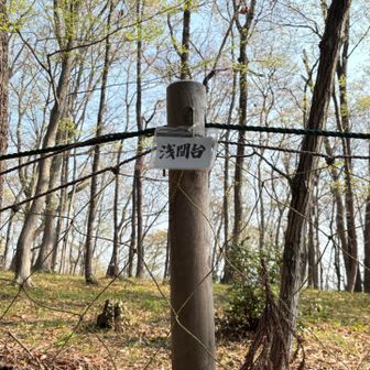 見つけるのが難しい浅間山山頂標
山頂は多分柵の中