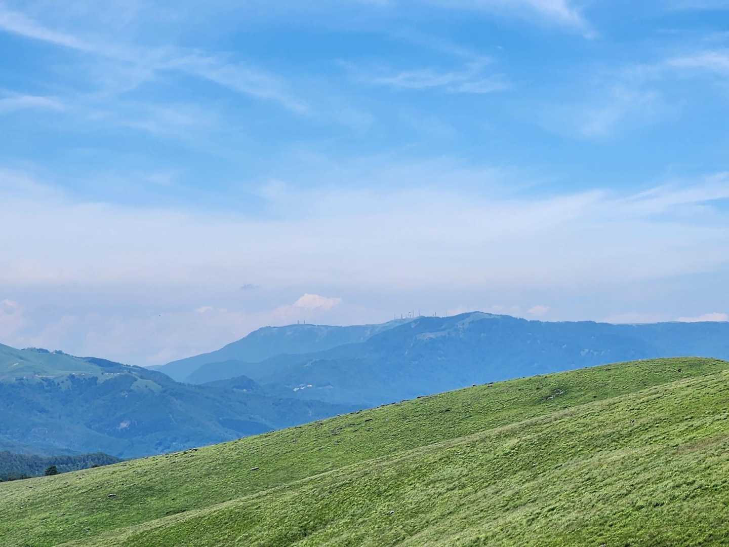 美ヶ原高原も見えていました。