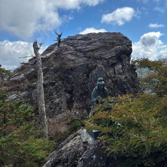 岩の前まで来れたけど・・・
