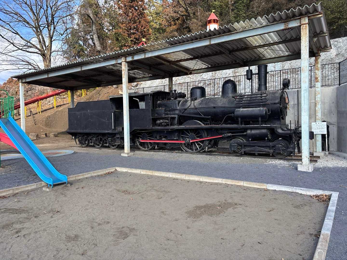 降りた先にSL🚂