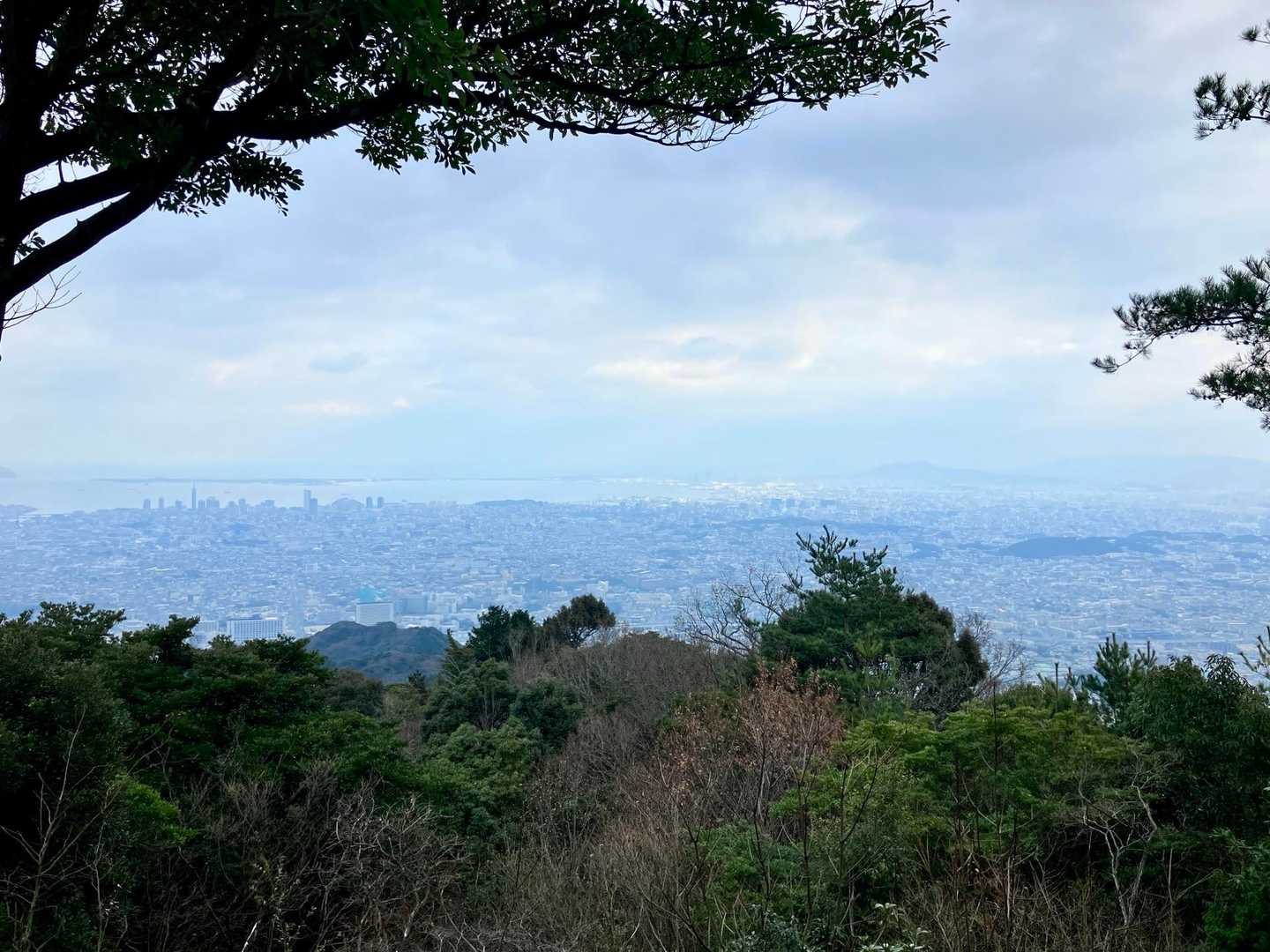 妙見望からの眺め
博多湾や福岡タワー、ドームが正面に👌