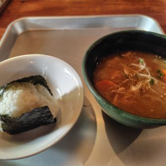 豚汁おにぎりセット、正直まじ美味しい