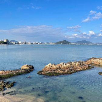 帰りは国道沿いを歩くより砂浜を歩いてショートカットしようと砂浜に出る😁