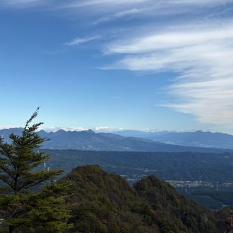 左に榛名山、右に赤城山（と妙義山で上毛三山⛰️）