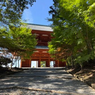 西に向かって開ける大門。