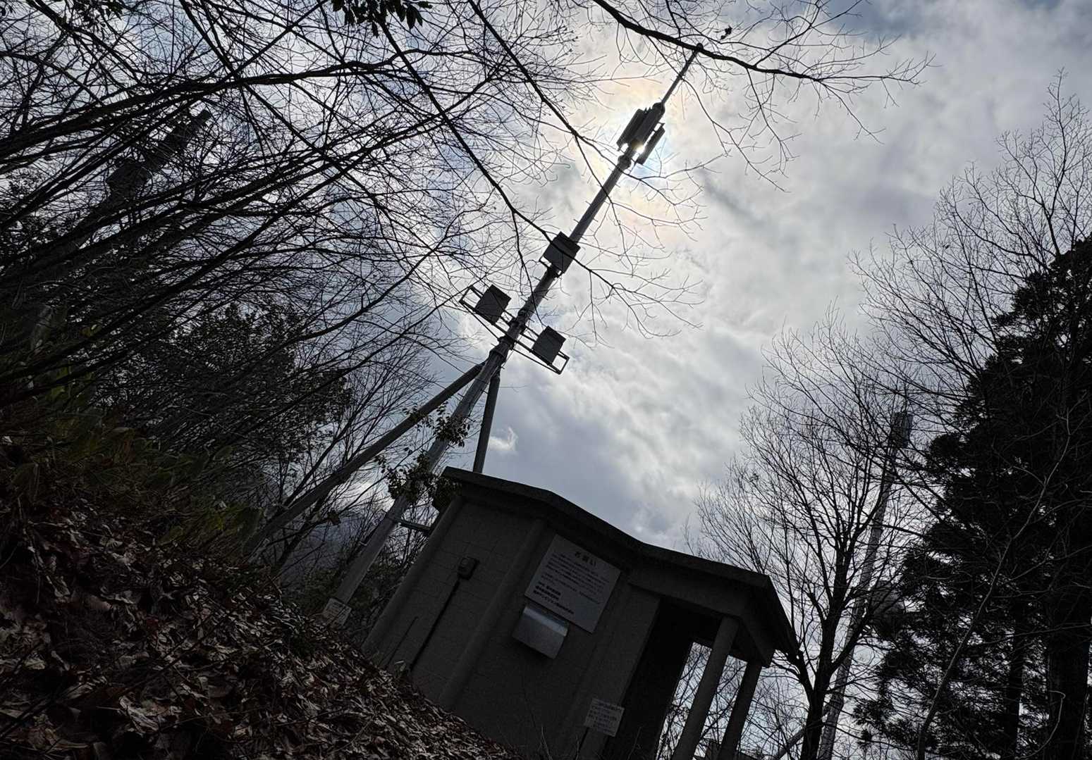 今や山頂も　長さ3ｍ以上あるアンテナが😲