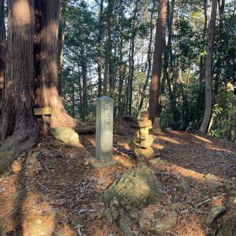 間野富士山の標柱。