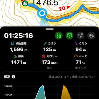 山頂が1番高い標高でないのが分かるね