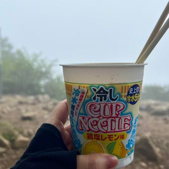 冷水バージョン
鶏塩レモン美味しかった
夏の低山にいい♪