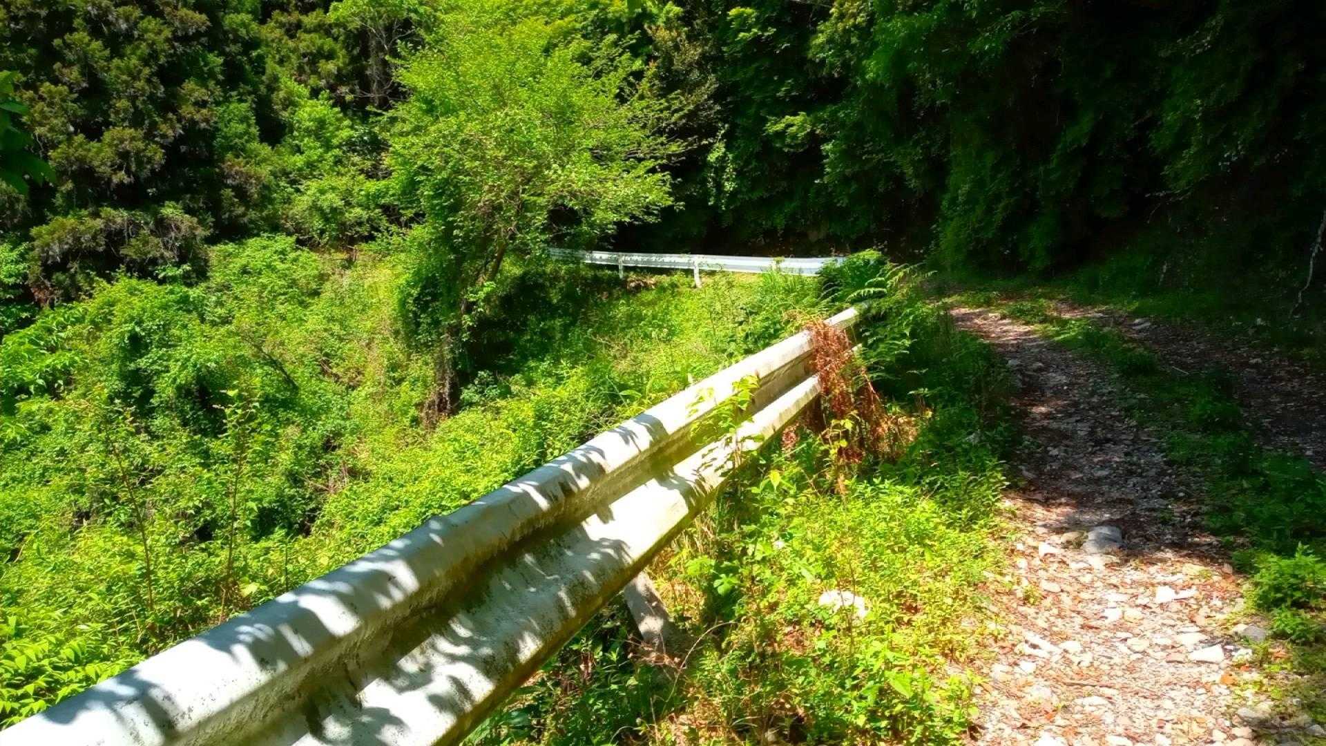 舗装道路と砂利道が交互に在ります…帰りに軽トラで上がっていく方とすれ違いました！