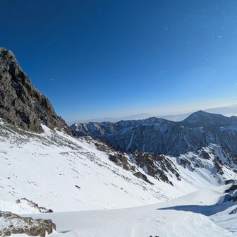 槍と東鎌尾根と常念岳