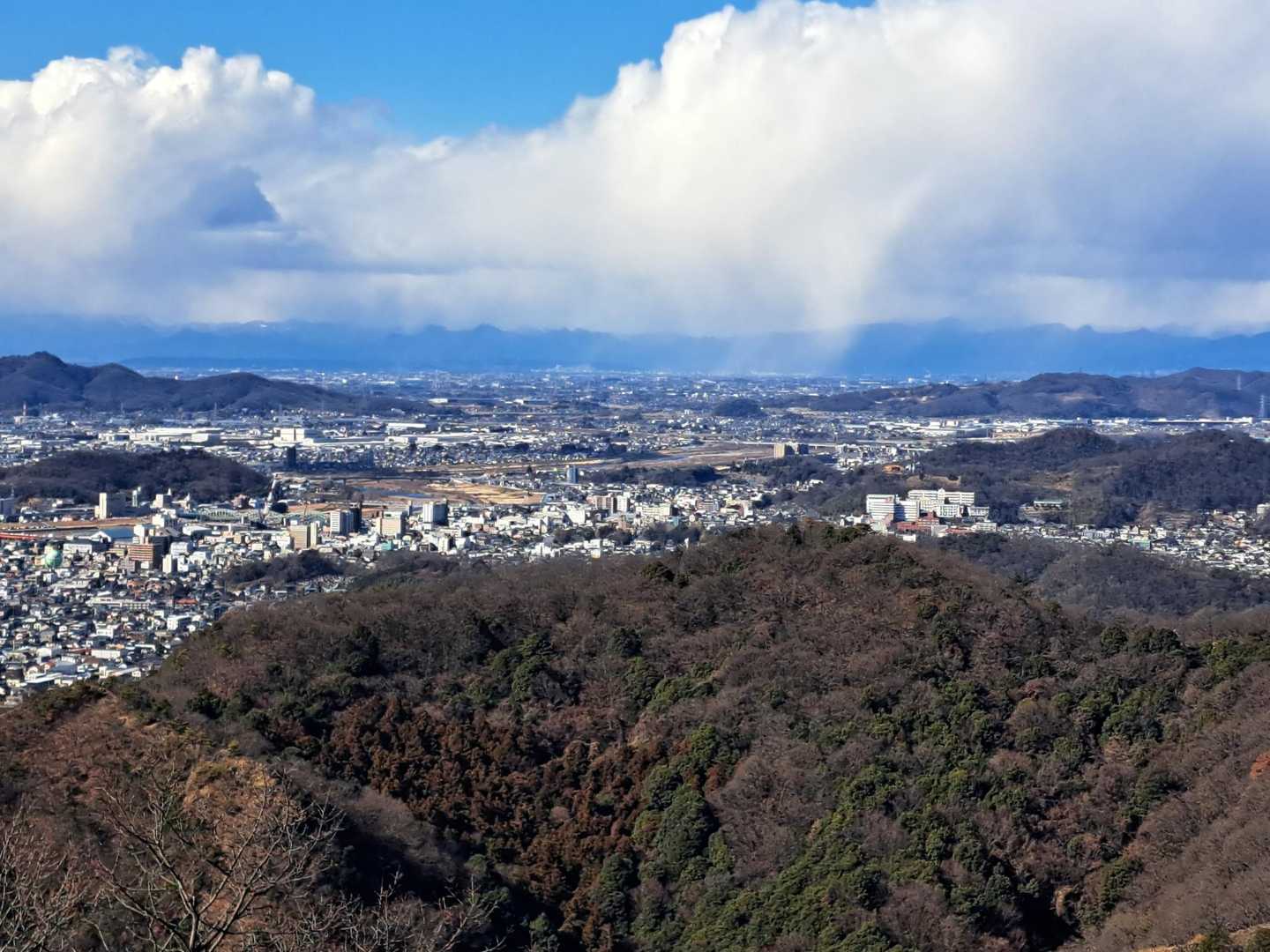 足利市街地方面