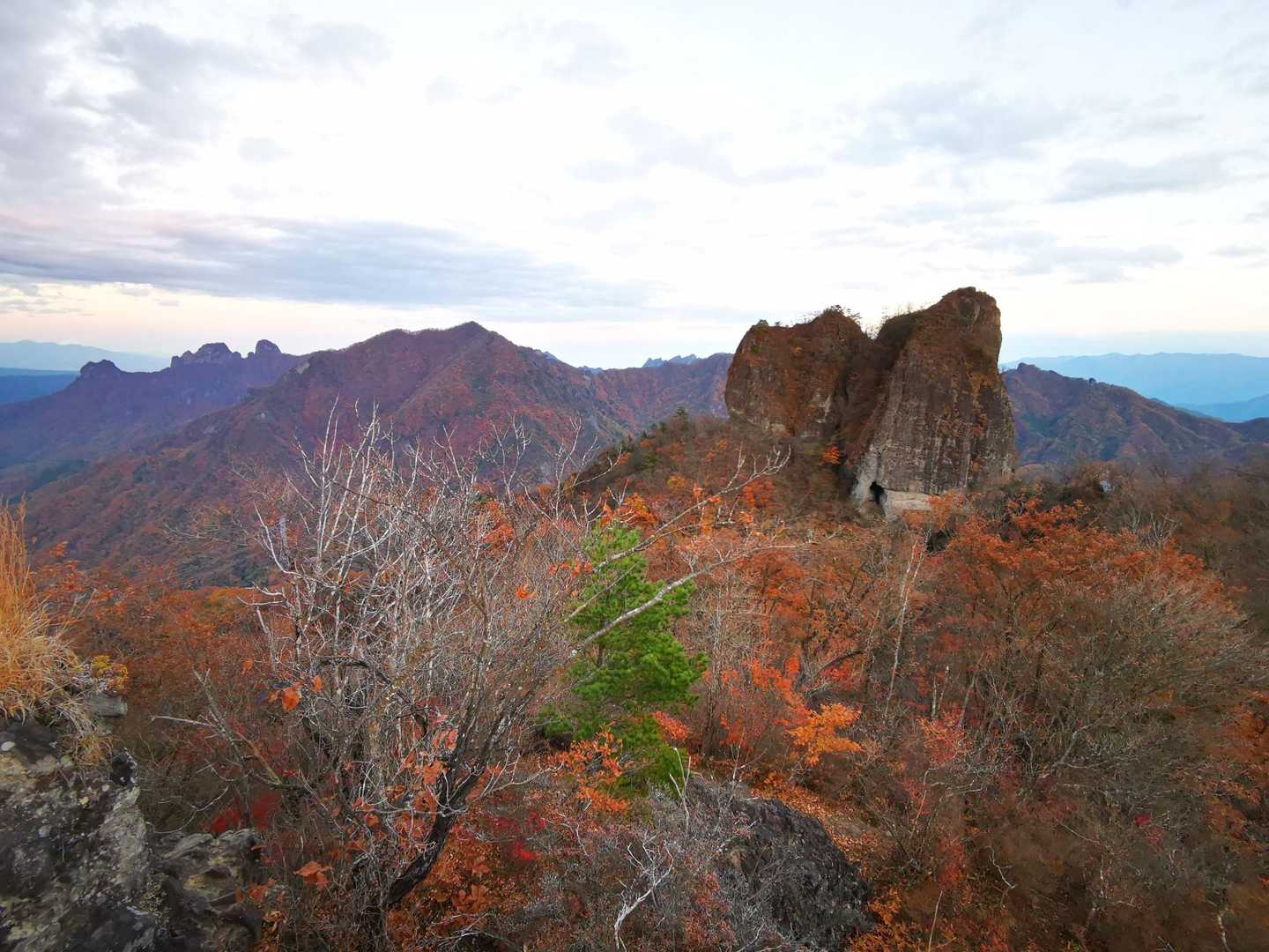 東登山口-コル-高岩-西登山口 縦走コースの写真