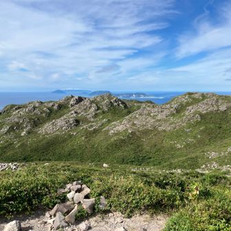 振り返りみえる島々