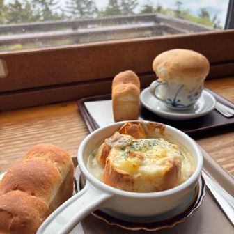 パングラタン🥐とキノコスープ