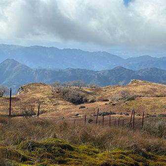 朝に先に回った、天狗鼻(右)とボタンブチ(左)が見えます。
(向こうに少し出っ張っている2箇所)

今は景色いいんやろなー。
リスリベンジの時に、あそこもリベンジしよかな。