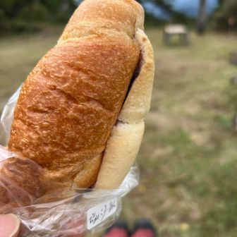 ☕️原山cafeで買った、塩バターあんこパン🥐