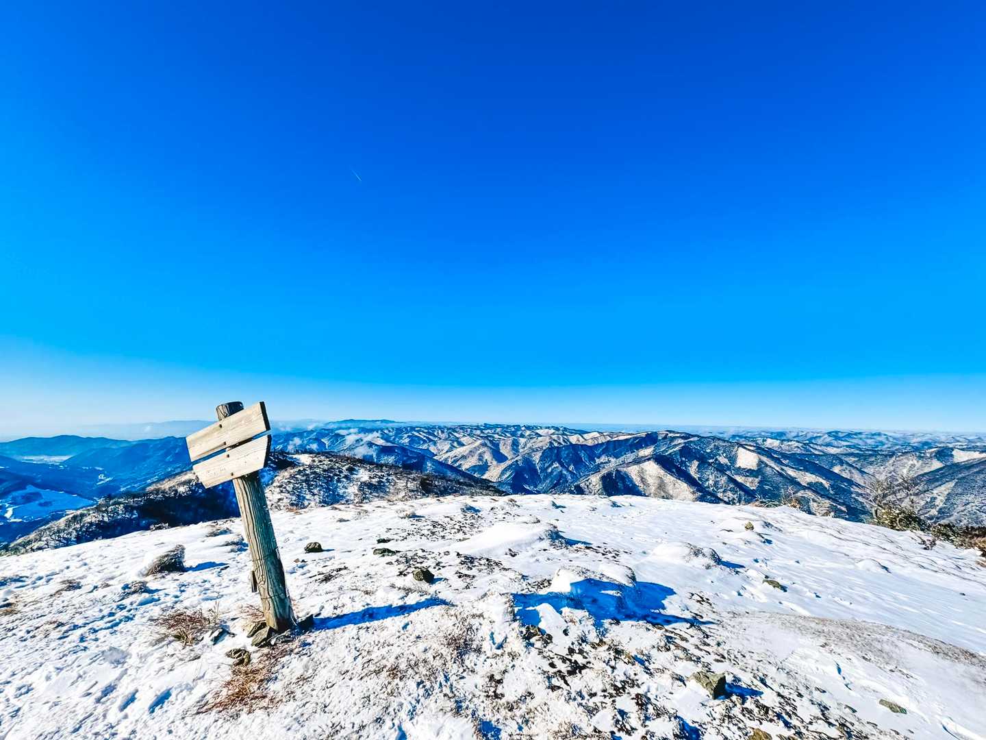 
ホッケ山
てっぺん辺りは風で雪は少なめやけど、吹き溜まりは膝上まで雪にハマる


