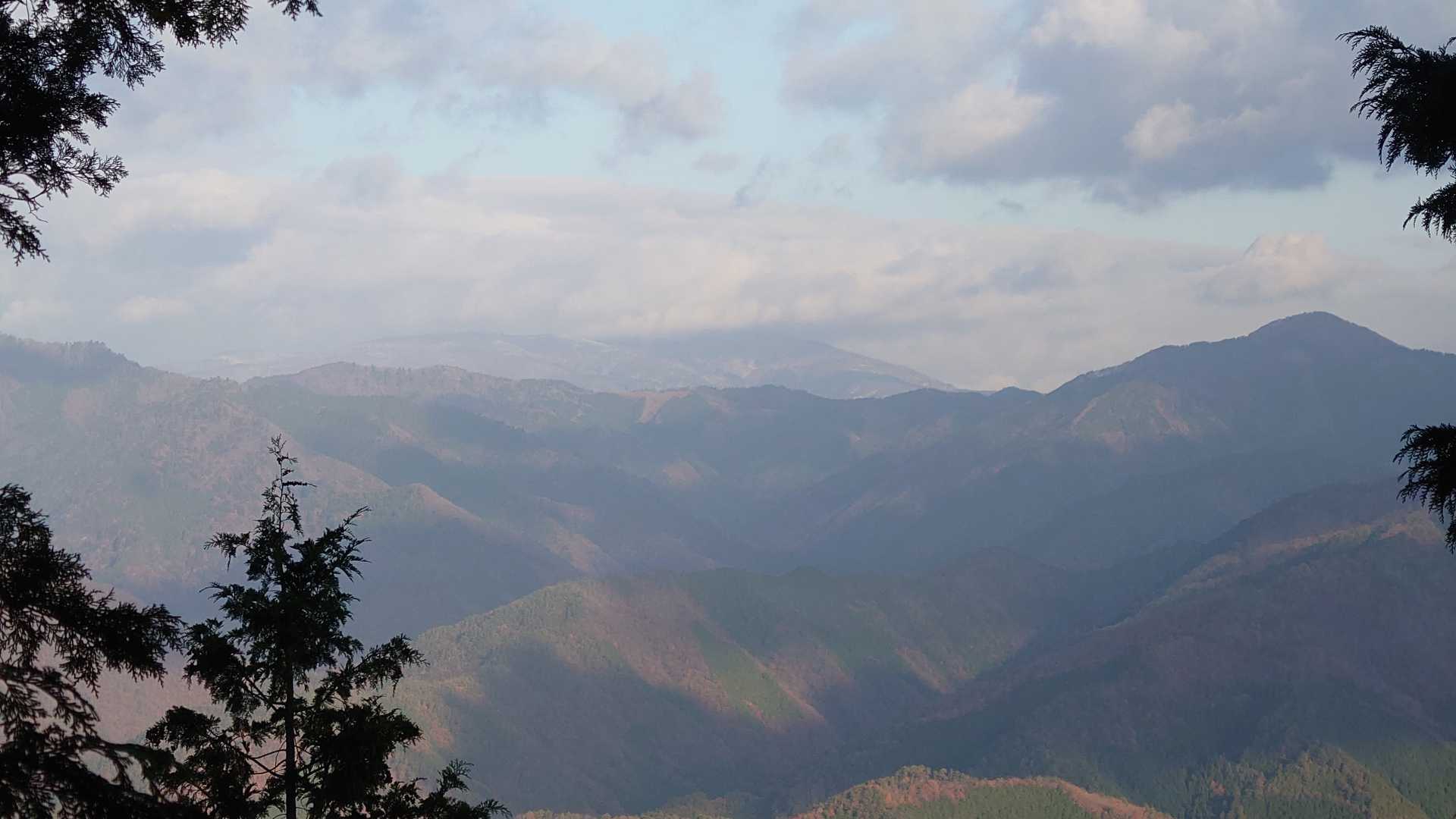 氷ノ山と藤無山が見られる隙間もありました。