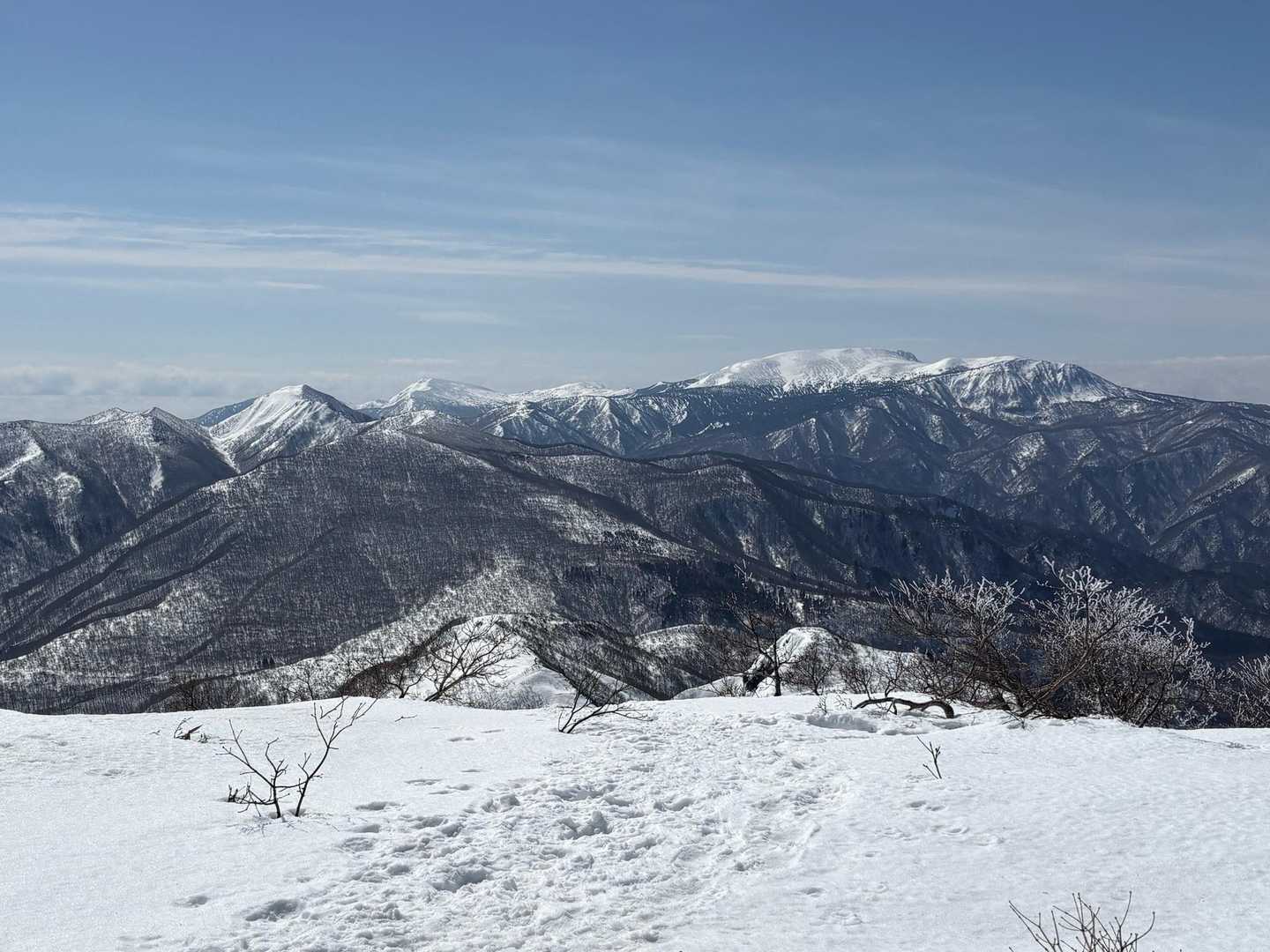 笹谷峠-大関山-ハマグリ山-トンガリ山-山形神室岳 往復コースの写真