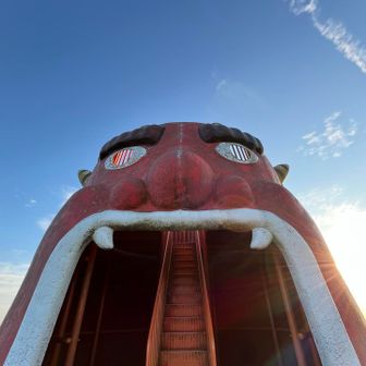 鬼さんこんにちは👹

さて　口に吸い込まれてみましょ