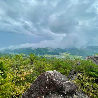 中央アルプスが見えるらしいけど☁️の中💦