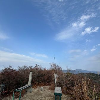 すぐに頂上。青空が見えます。