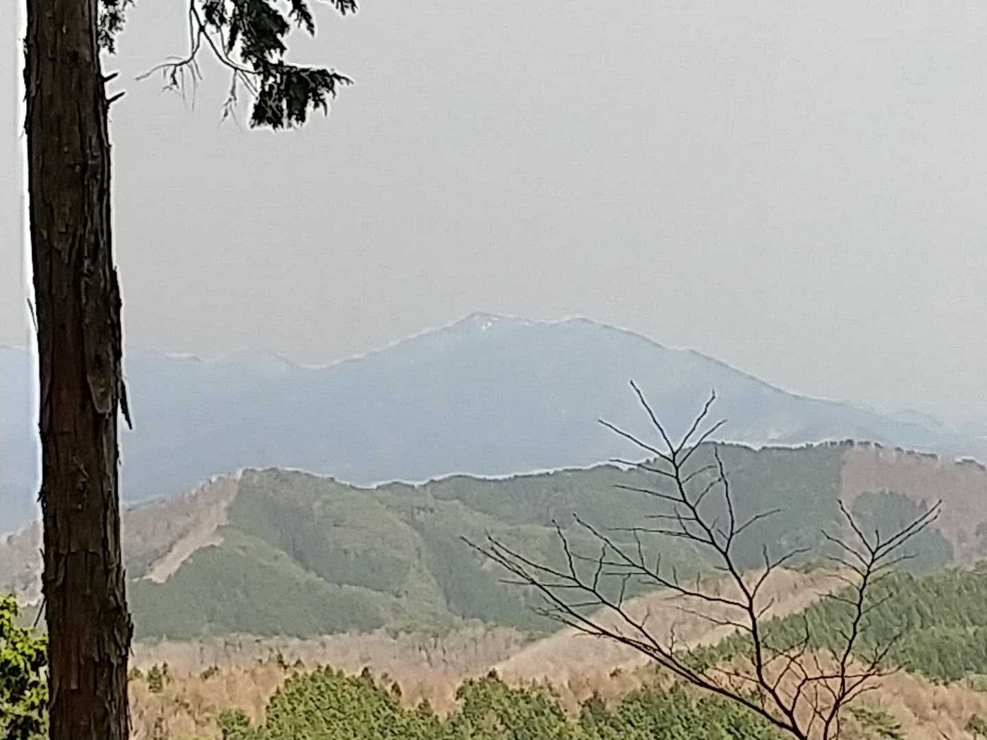 泉山　雪が稜線に見える