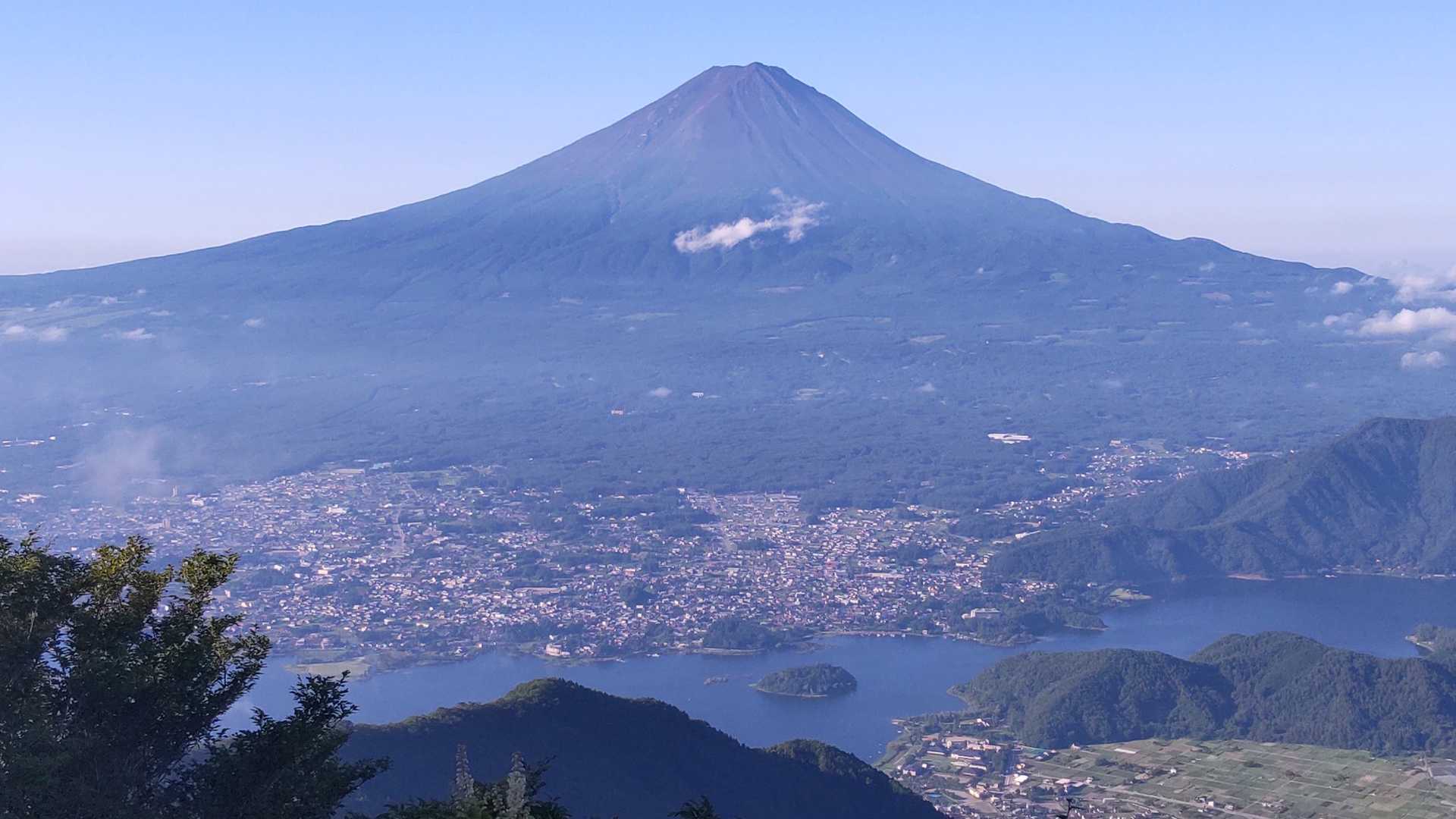 河口湖も一望