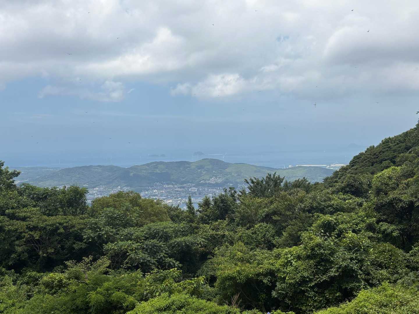 帰りにビジターセンターから高塔山の景色🤩