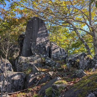石ッコツ山頂の石碑みたいなただの岩