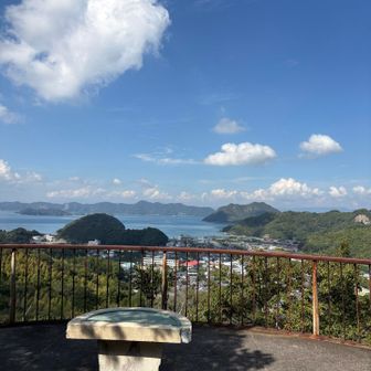 展望台がある
宮浦港方面